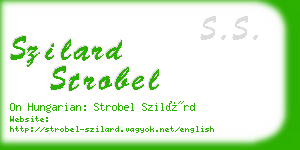 szilard strobel business card